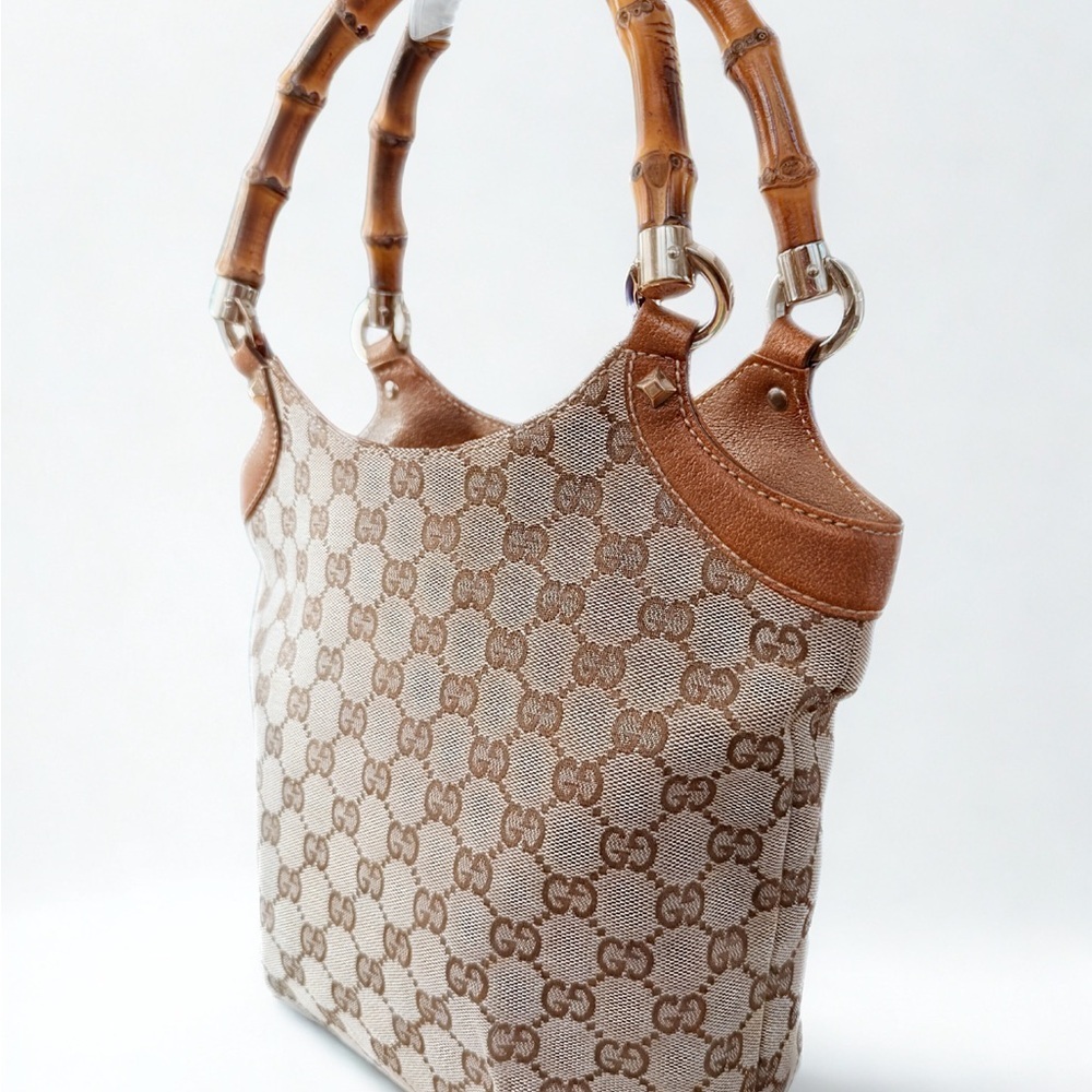 ✨ AUTHENTIC Gucci Bamboo Flora Canvas Tote Bag - w/ COA and Dust Bag✨ - Picture 2 of 11